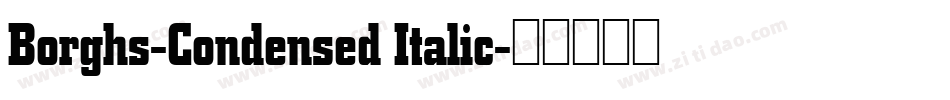 Borghs-Condensed Italic字体转换